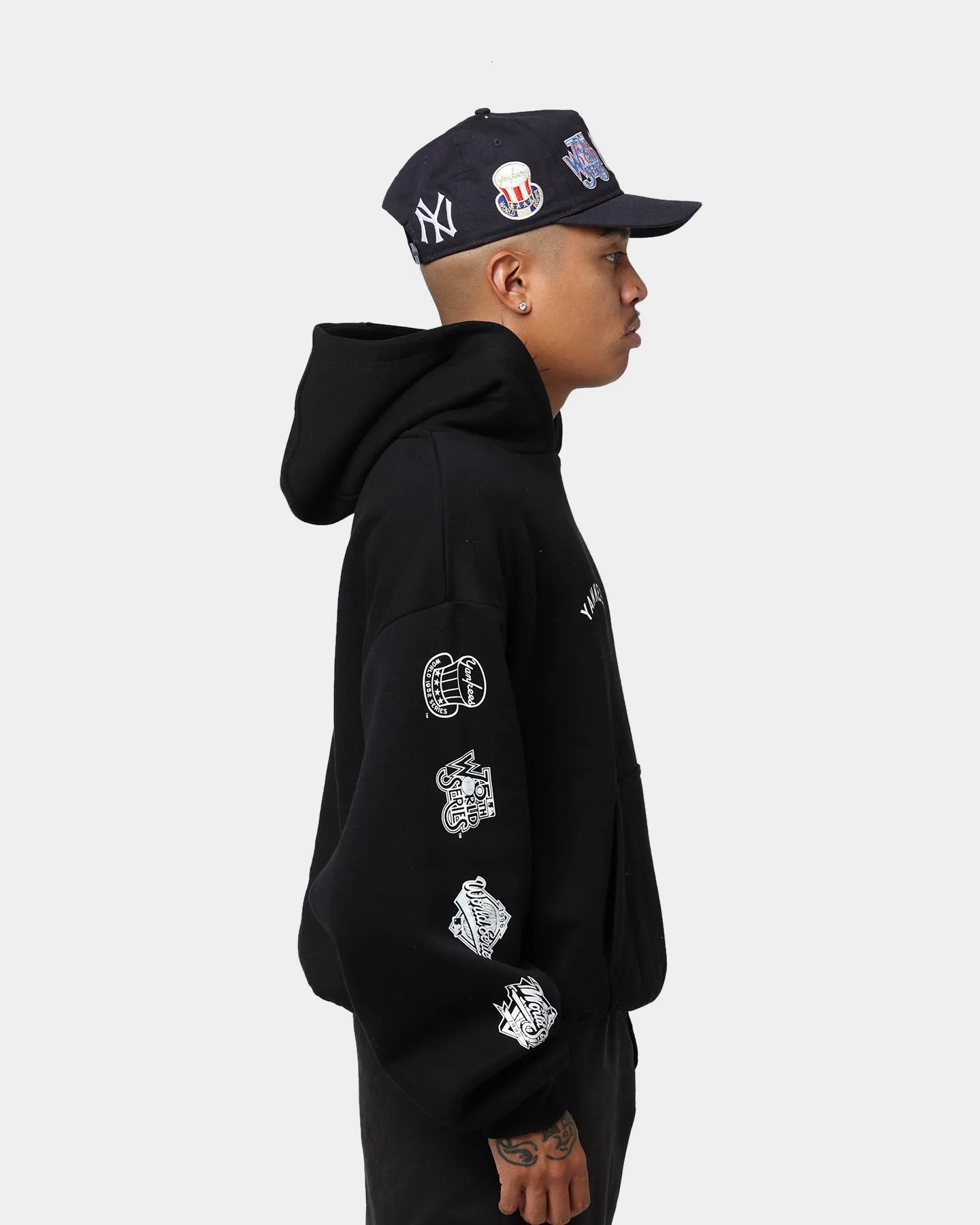 New Era New York Yankees Oversized Hoodie Black/White