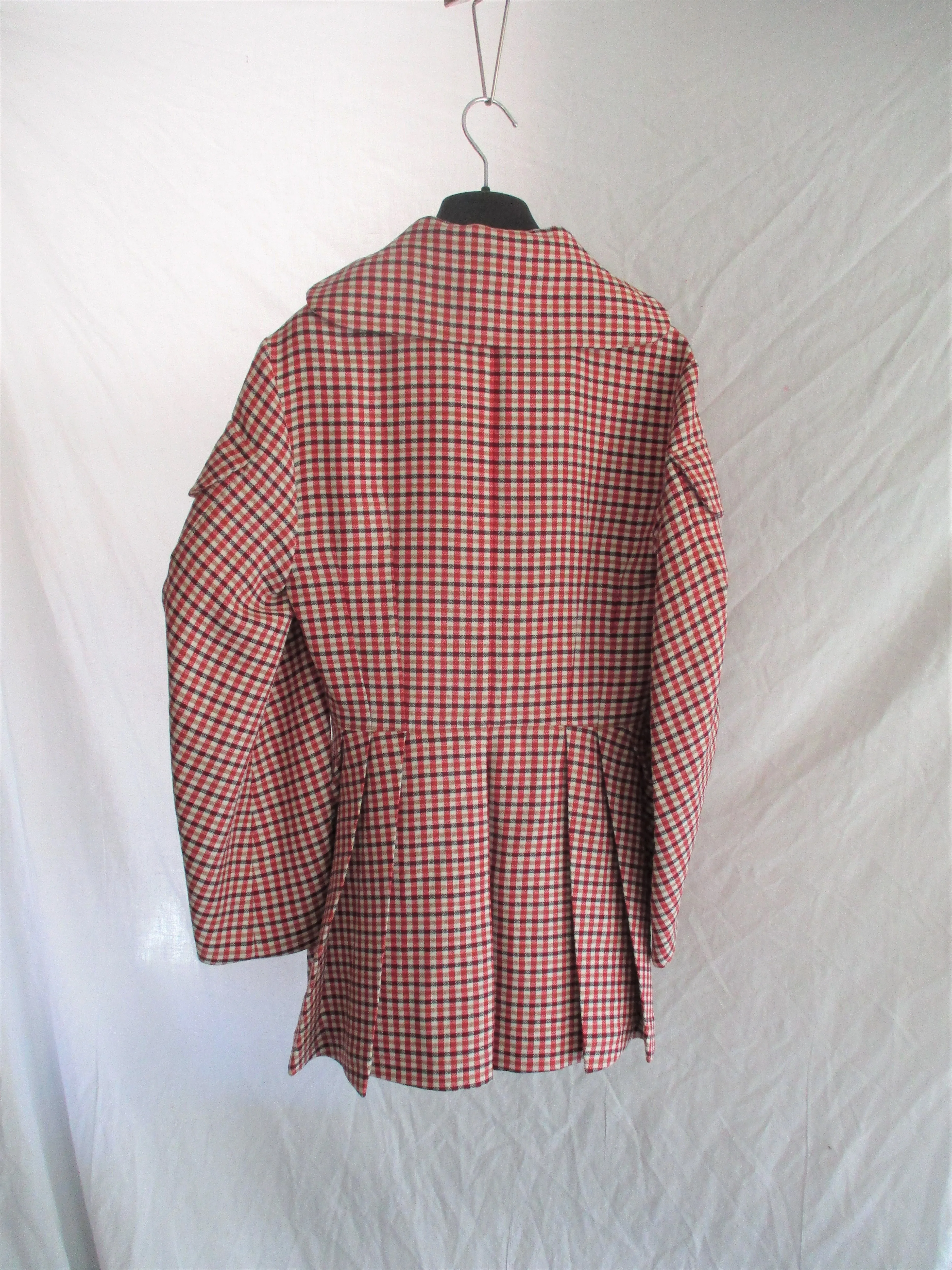 NWT NEW CHRISTIAN DIOR PARIS PLAID CHECK jacket coat Rouge Classic
