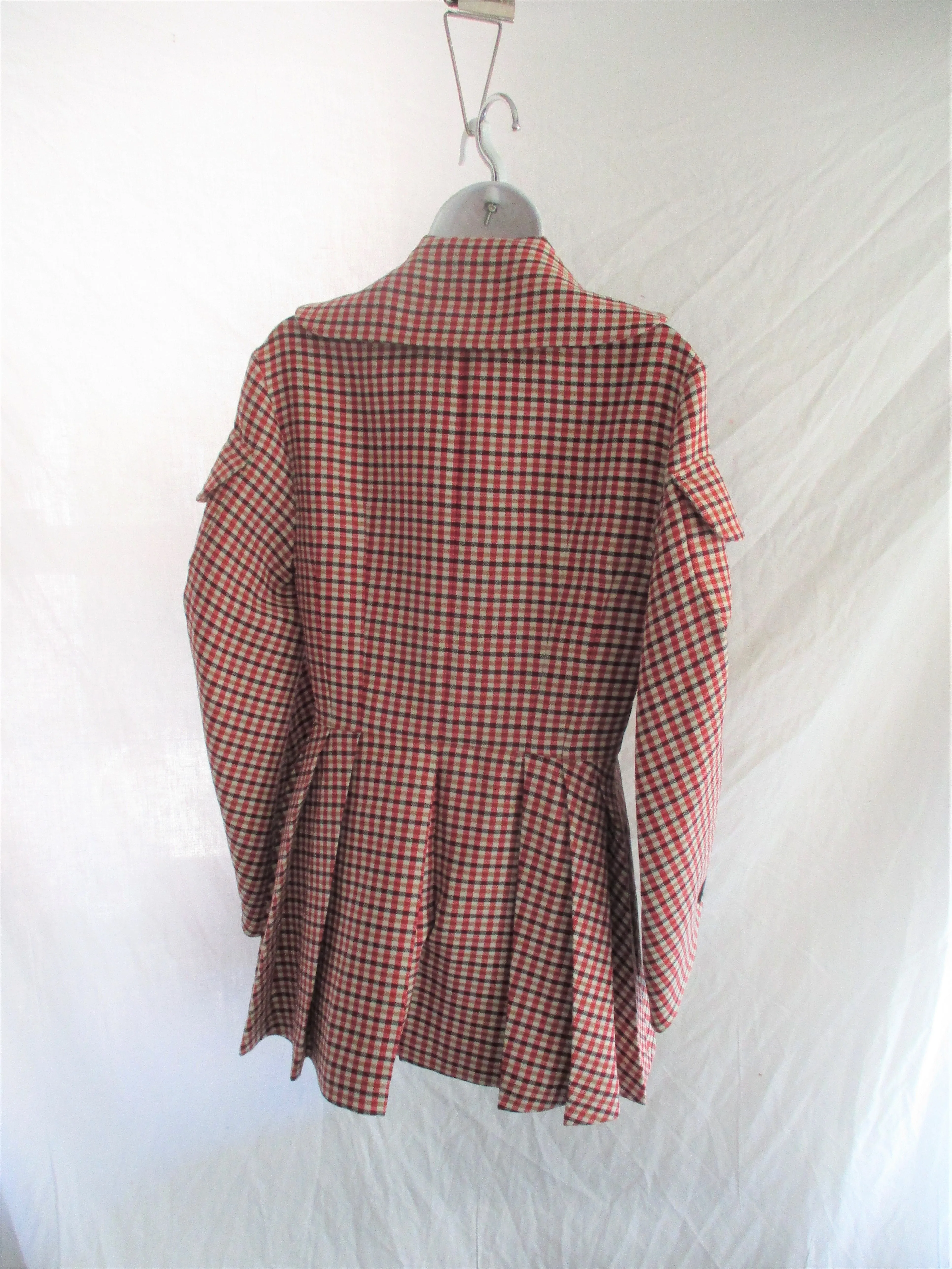 NWT NEW CHRISTIAN DIOR PARIS PLAID CHECK jacket coat Rouge Classic