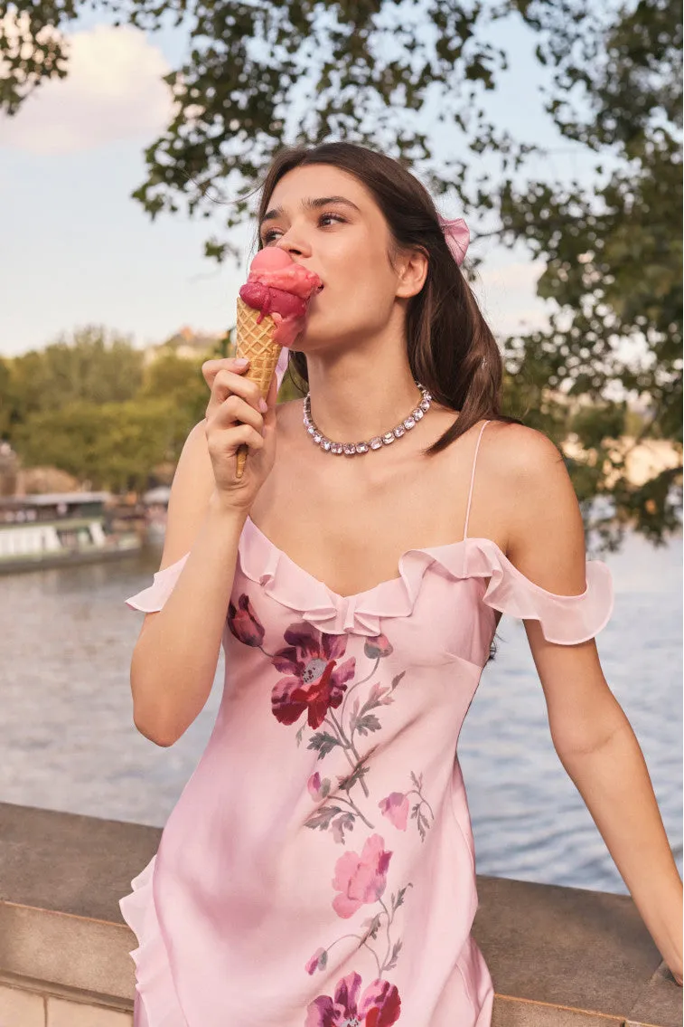 Parisa Silk Floral Maxi Dress