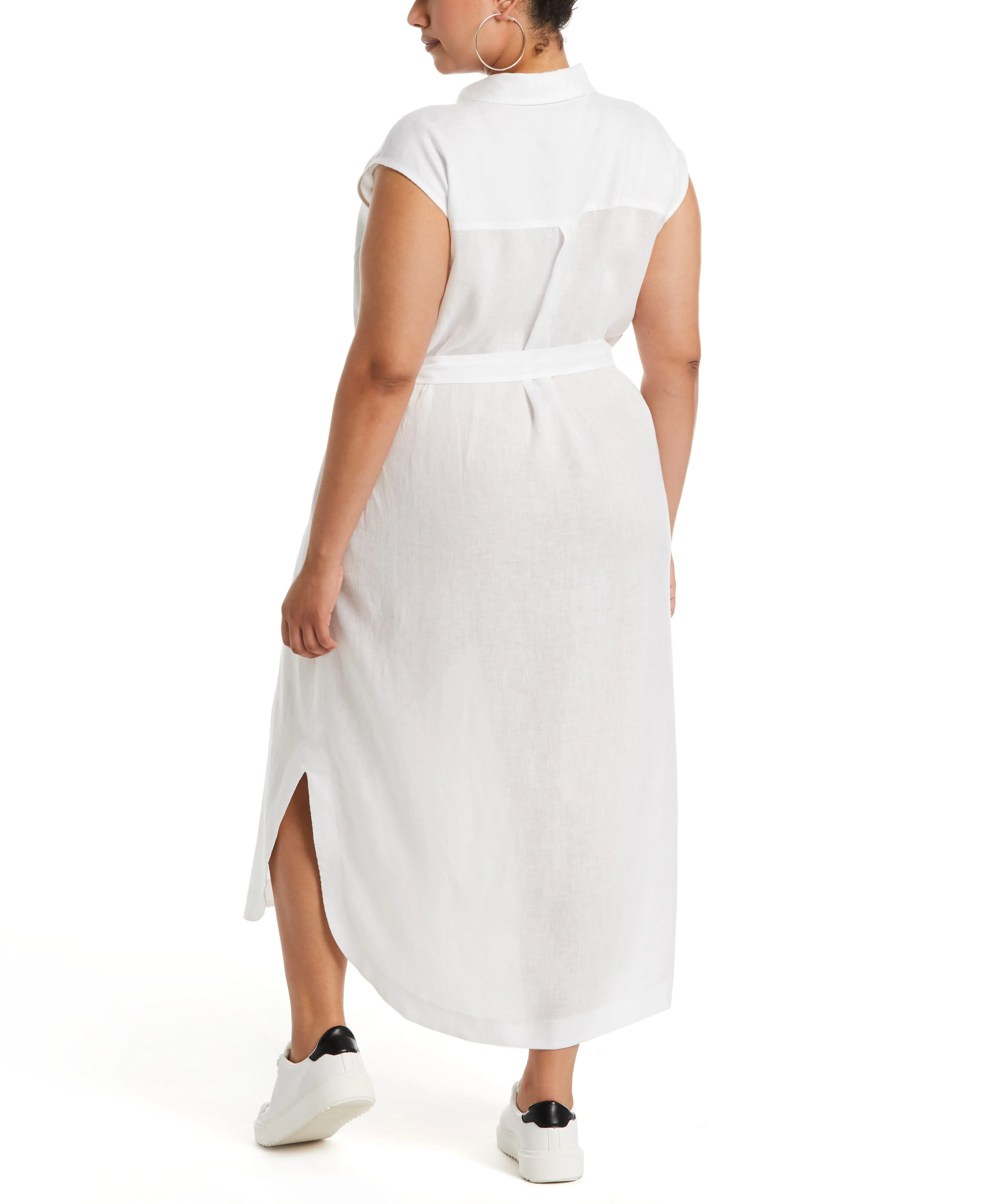 Plus Size Linen Shirtdress