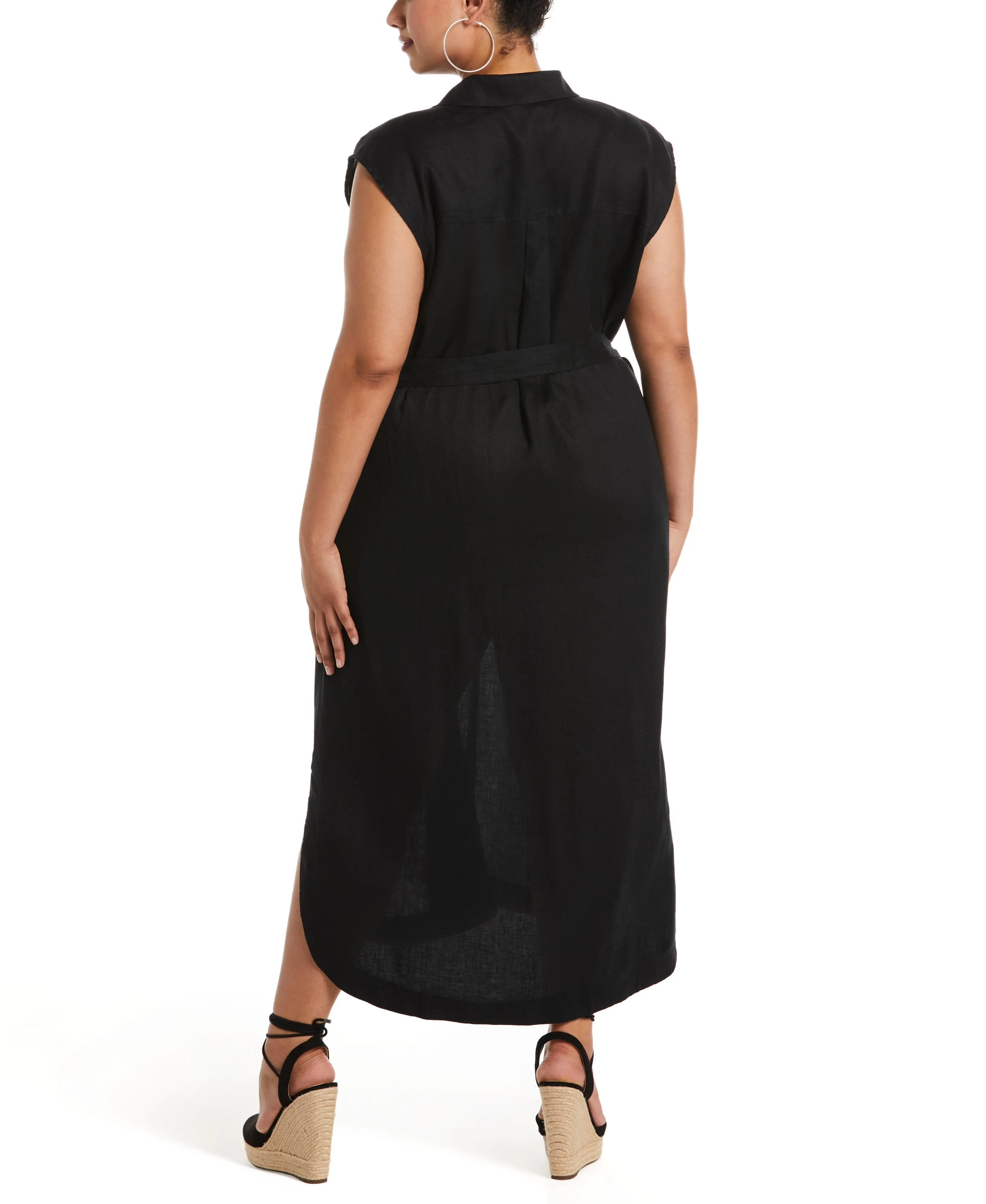 Plus Size Linen Shirtdress