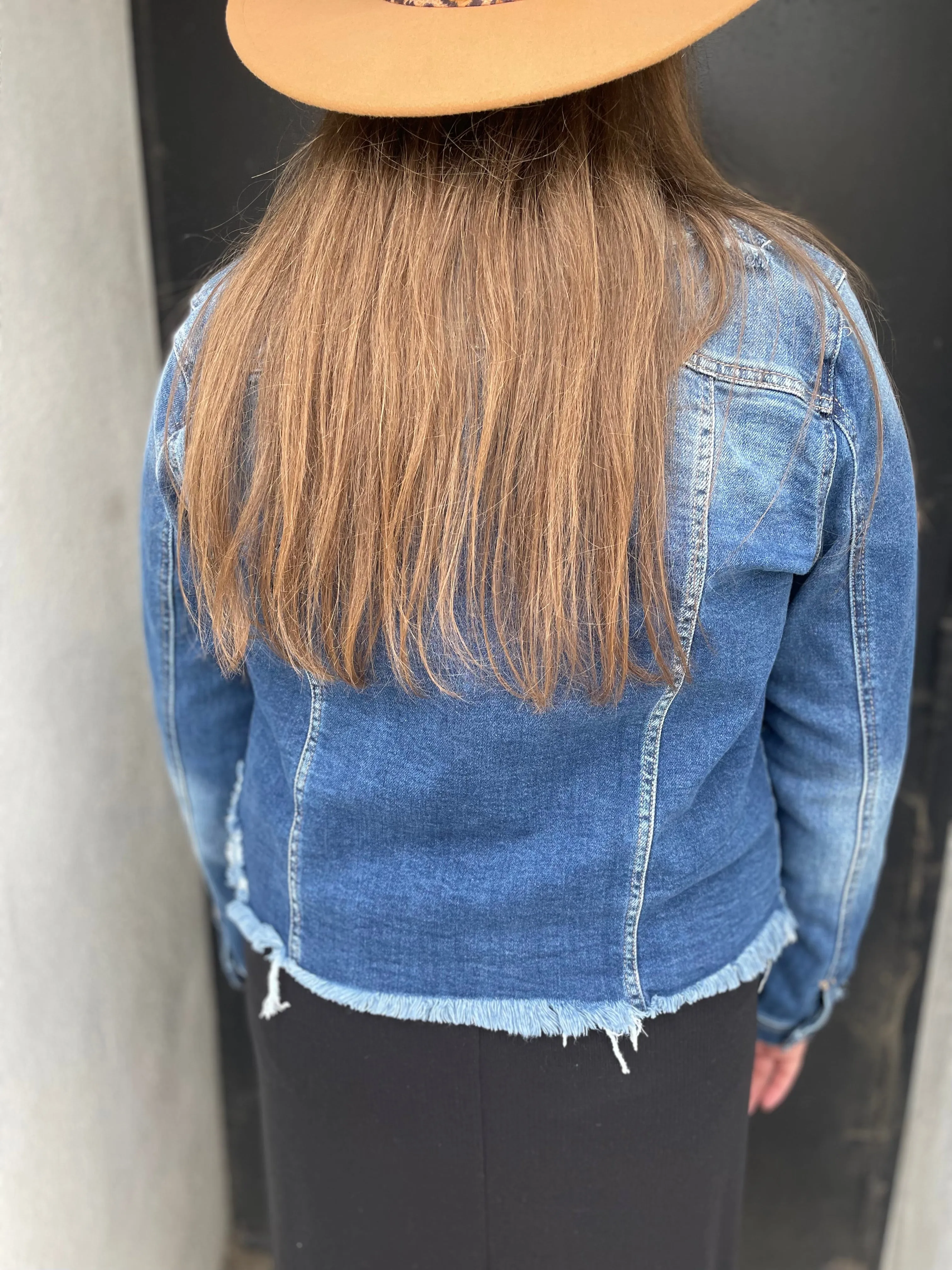 Risen Distressed Vintage Denim Jacket