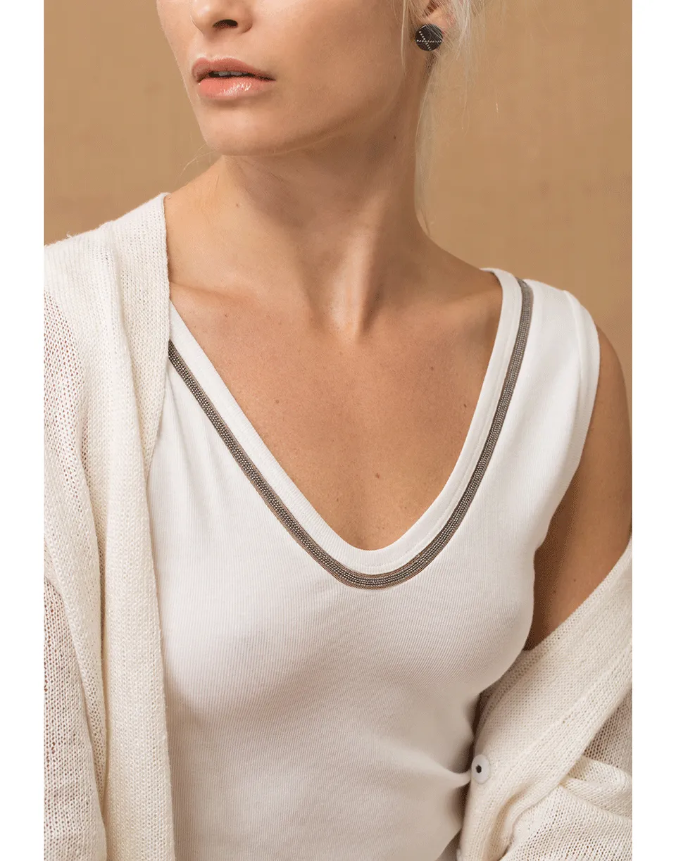 Scoopneck Ribbed Tank