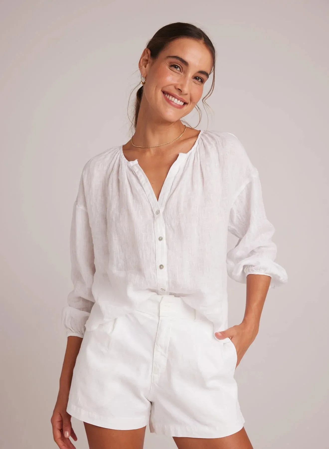 Shirred Neck Blouse