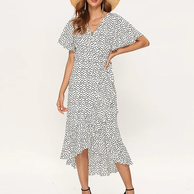 Summer Floral Print Boho Maxi Dress