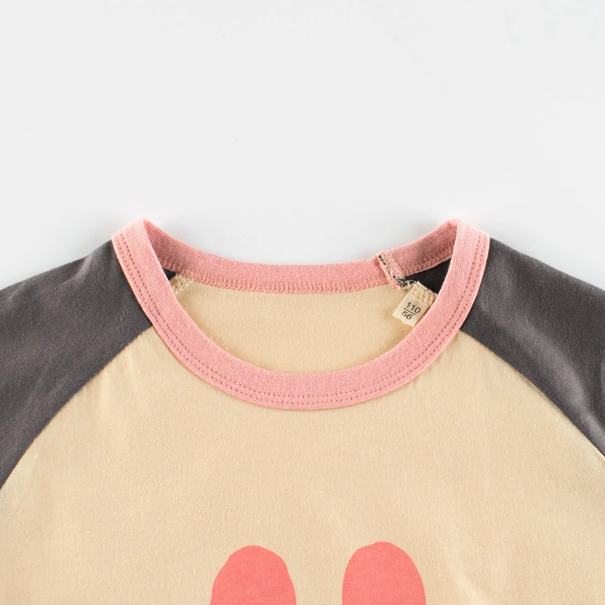 Toddler/Kid Girl's Short Sleeve Sweet Smile Bunny Design T-shirt