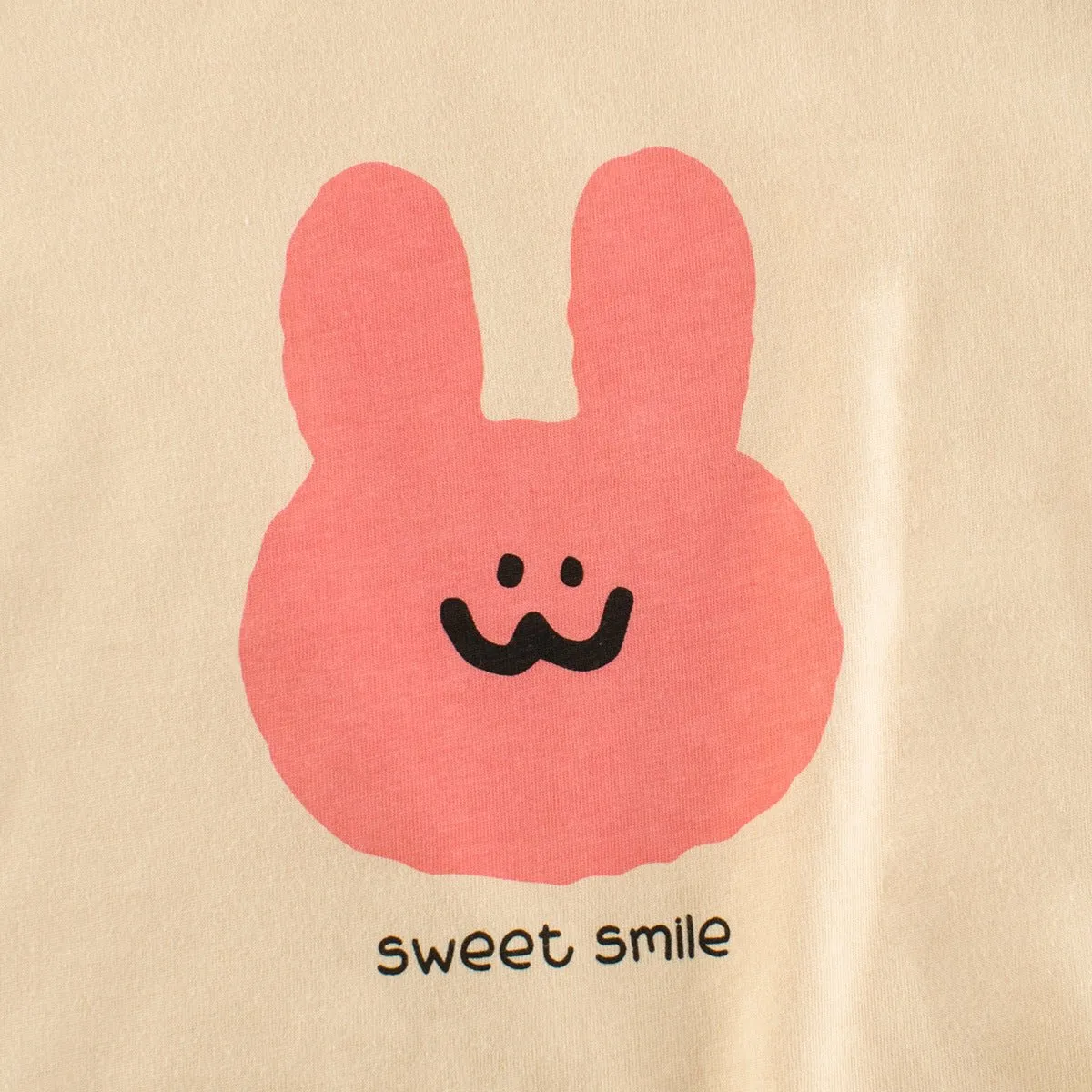 Toddler/Kid Girl's Short Sleeve Sweet Smile Bunny Design T-shirt