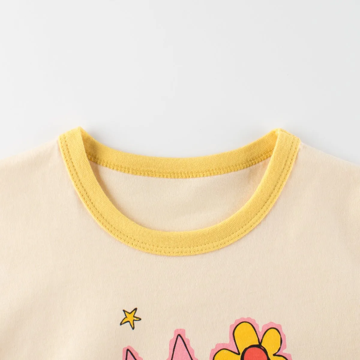 Toddler/Kid Girl‘s Sunflower and Kitty Print Design Tee