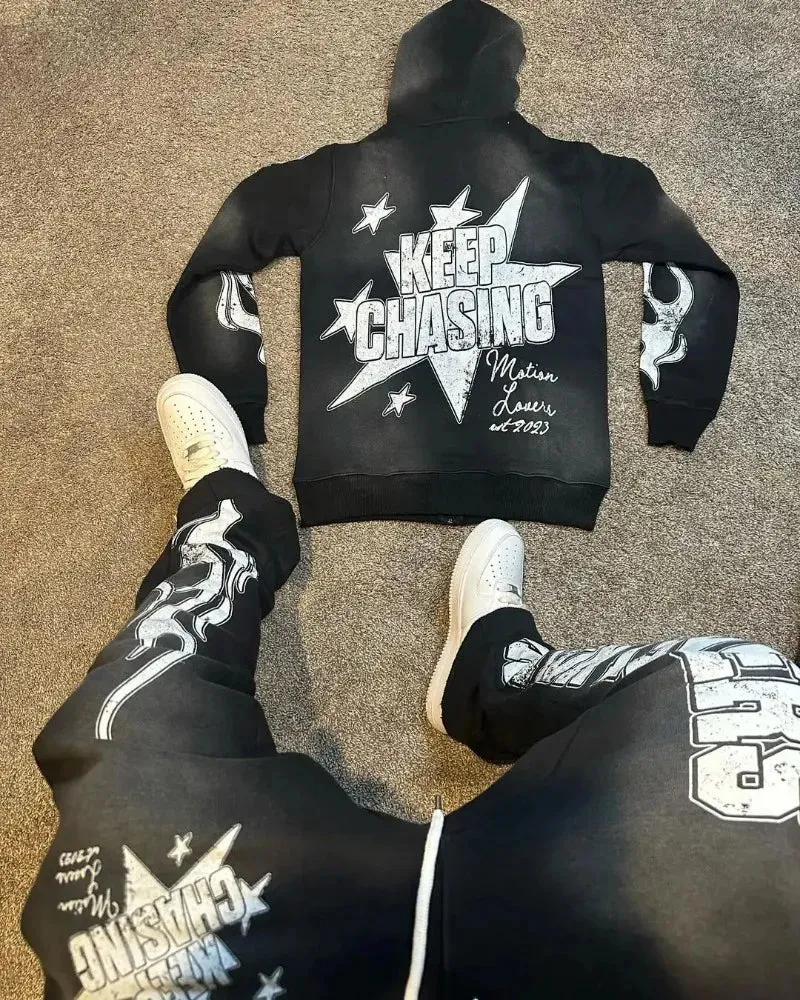 Urban Pulse Graphic Oversized Hoodie