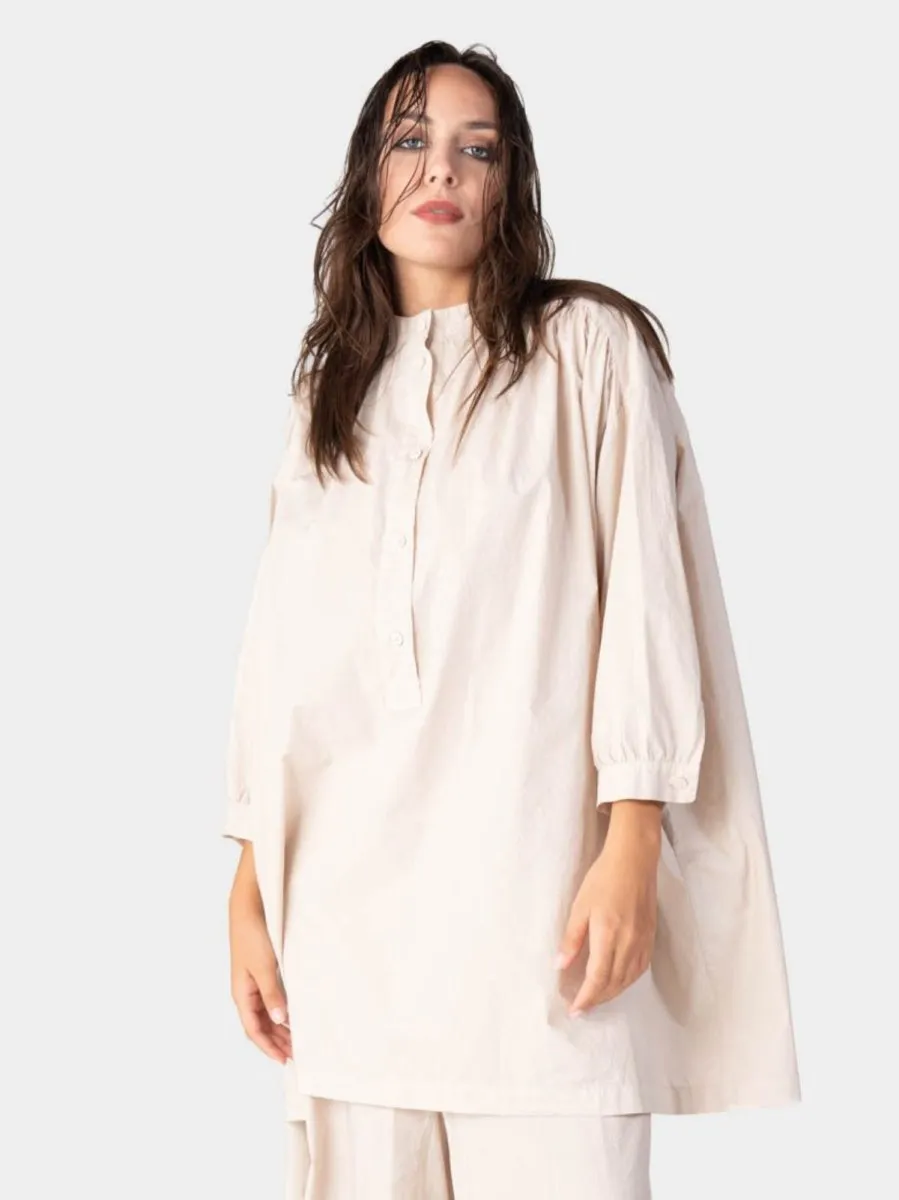 V-Neck 3/4 Sleeve Organic Cotton Blouse