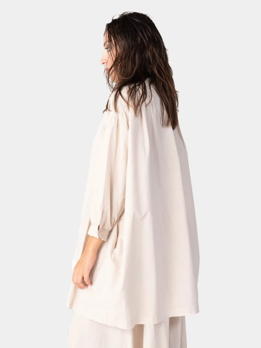 V-Neck 3/4 Sleeve Organic Cotton Blouse