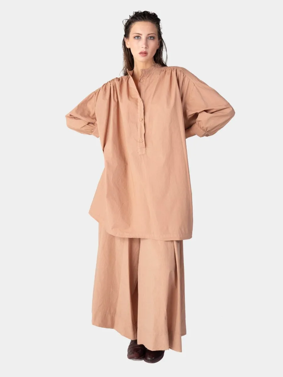 V-Neck 3/4 Sleeve Organic Cotton Blouse