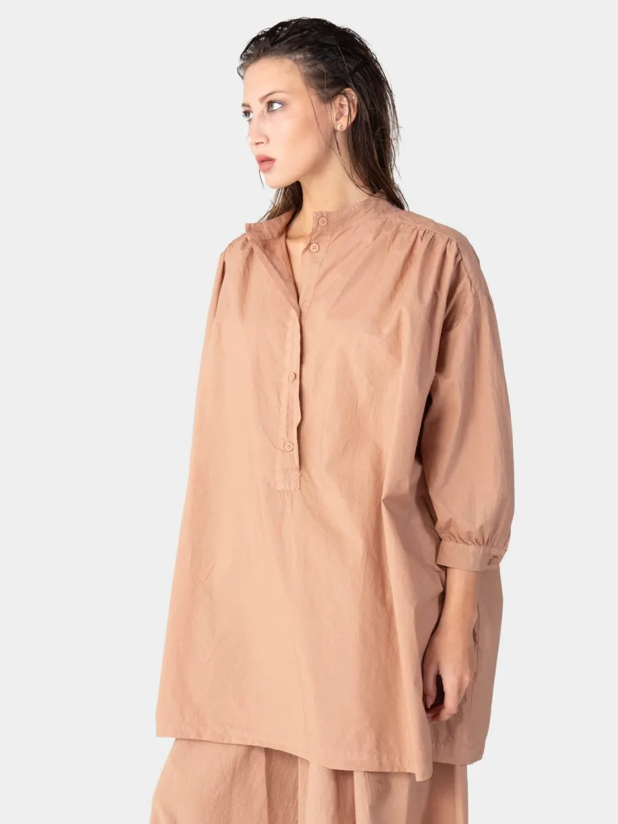 V-Neck 3/4 Sleeve Organic Cotton Blouse