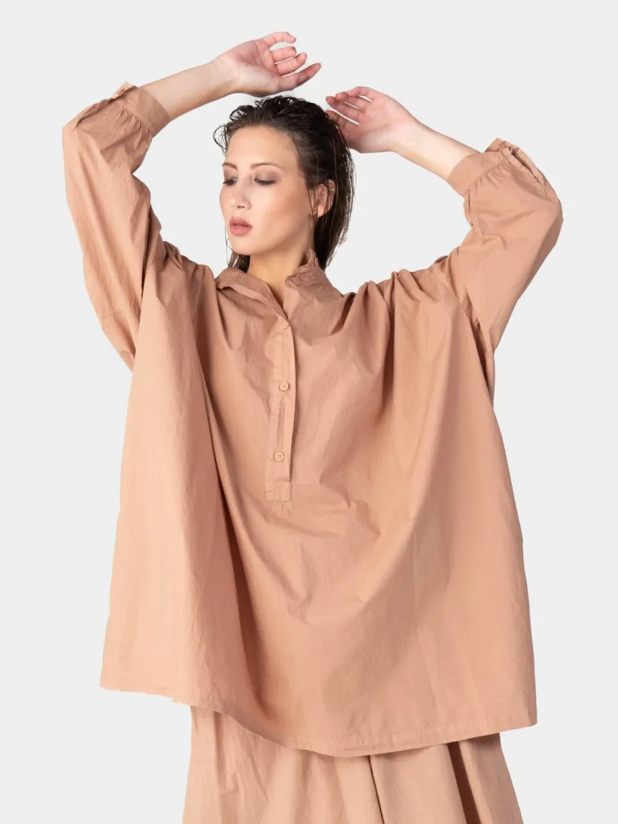 V-Neck 3/4 Sleeve Organic Cotton Blouse
