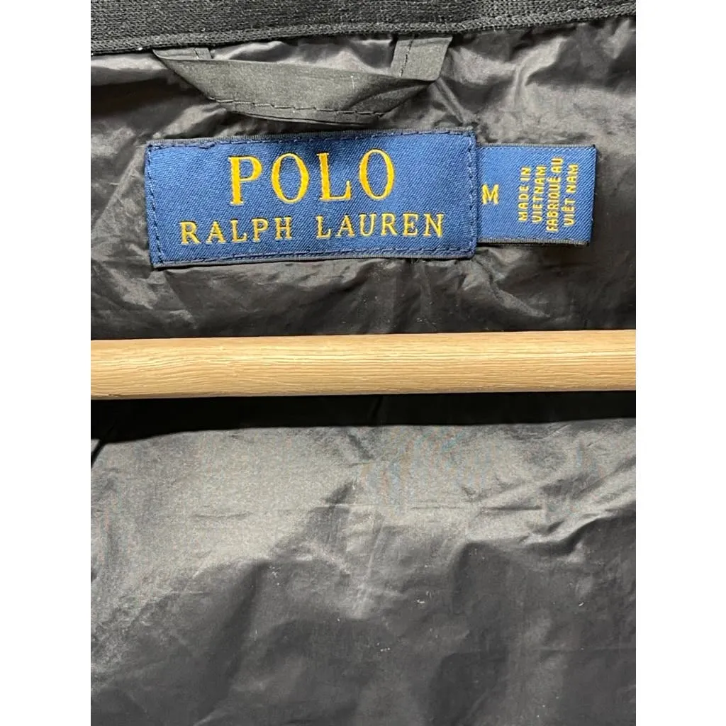Vintage Polo Ralph Lauren Women's Black Down Puffer Full Zip Jacket