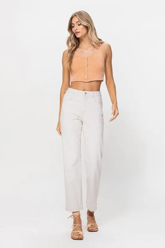 White Straight Jeans