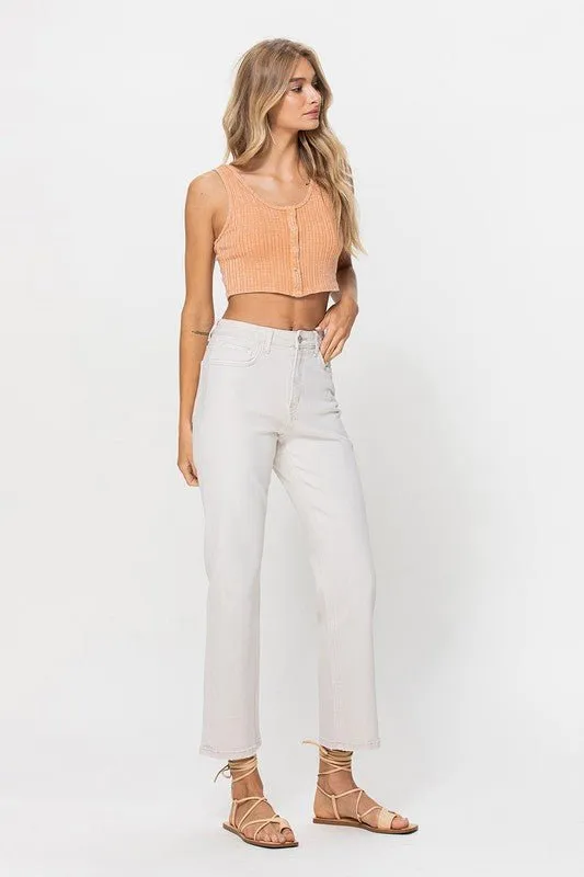 White Straight Jeans
