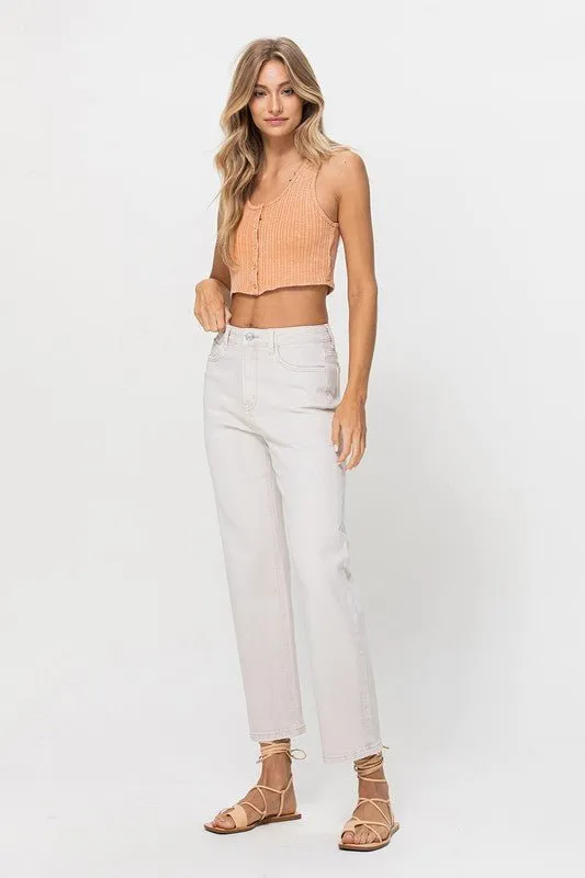 White Straight Jeans