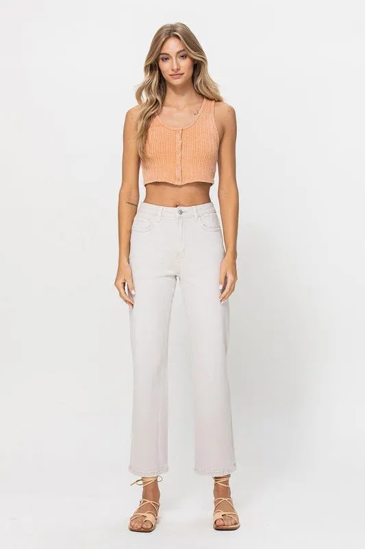 White Straight Jeans